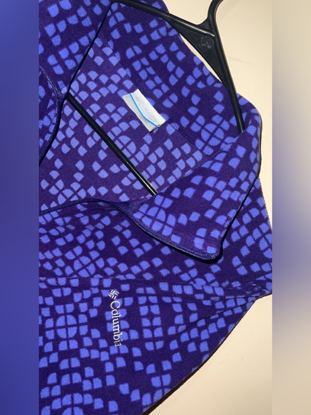 Columbia Blue and Purple Fleece Pullover